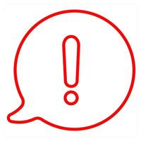 Info and information icon concept in red line color vector