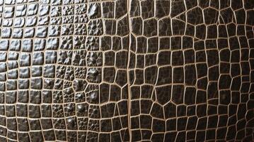 Alligator Skin Texture Pattern in Brown Macro Close Up photo