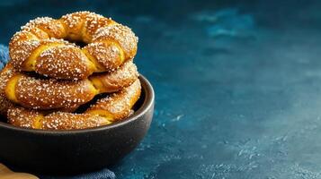 A bowl of soft, uncooked dough prepared for baking sitting on a wooden surface with a warm and inviting feel photo