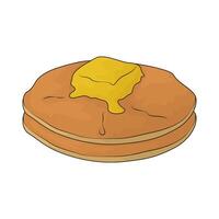 pancake with butter vector