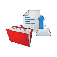 upload file and folder illustration vector