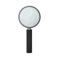 magnifying glass with black handle vector