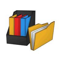 illustration of Folders are neatly arranged vector