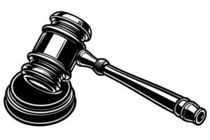 A illustration of a Judge's Gavel vector