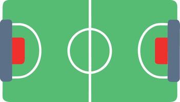Flat Illustration of a Basketball Court with Key Areas Highlighted vector