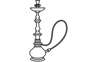 A simple Line Drawing of a Hookah vector
