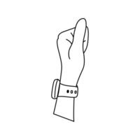 Line art of a fitness tracker on a wrist. Step tracking, smart gadgets, and modern health monitoring vector