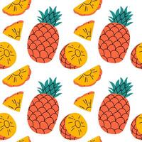 Seamless Pineapple Slice Pattern. Pineapple pattern. Seamless pineapple pattern . Ananas seamless pattern. Pineapple exotic tropical fruit as name Ananas comosus for fabric and paper print . vector