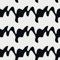 Recolorable seamless abstract wave pattern. Minimalist black and white background. Resizable repeating pattern for printing vector