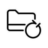 Folder Synchronization Icon with Circular Refresh Arrow Symbol Overlay vector