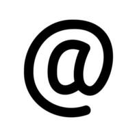 Standard Email Address Symbol Represented by the At Sign vector