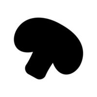 Solid Black Icon Depicting a Simple Mushroom Shape vector