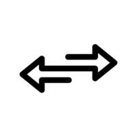 Double Arrow Icon Showing Bidirectional Data Transfer vector