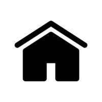 Simple Silhouette Icon of a Residential Building Structure vector