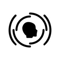 User Tracking or Data Analysis Icon with Radar Circles vector