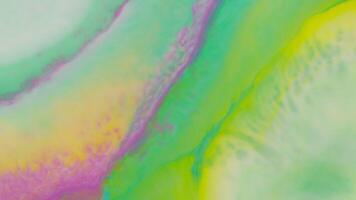 Top view to beautiful combination of paint and ink in milk, oil and soap, abstract colorful painting video