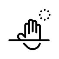 Biometric Palm Scan Verification Underway with Loading Preloader Dots Icon vector