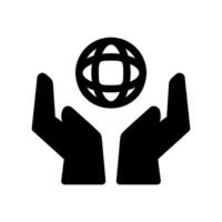 Protecting the World with Gentle Cupped Hands vector