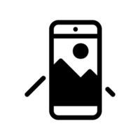 Mobile Phone Screen Showing Solid Landscape Image with Crop Marks vector