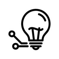 Outline Icon Representing Innovation Idea or Creative Solution Technology vector