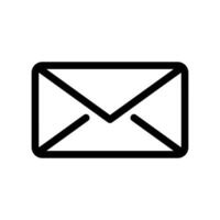Classic Envelope Mail Icon Representing Digital Communication on White Background vector