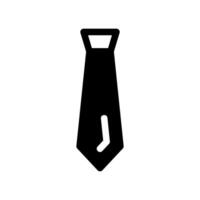 Black Necktie Icon with Subtle Highlight Detail for a Modern Sharp Look vector