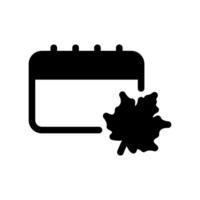 Graphic Symbol Representing Events Occurring During Fall Season vector