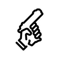 Simple Graphic of Hand with Signal Pistol for Race Start Design vector