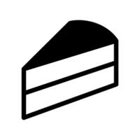 Simple Geometric Icon of a Slice of Layered Cake or Pie vector