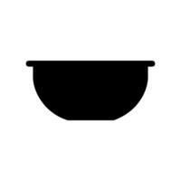 Minimalist Outline Graphic of an Empty Serving Bowl vector