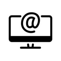 Email Symbol Displayed on Desktop Computer Monitor Screen vector