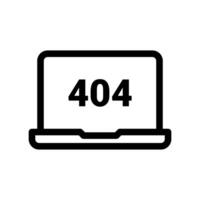 Laptop Computer Displaying 404 Page Not Found Error Message On Screen vector