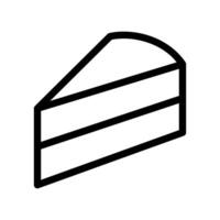 Simple Outline Icon Depicting a Slice of Cake or Pie vector