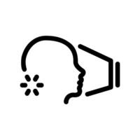 Facial Recognition Scan in Progress with Processing Indicator Symbol Outline vector