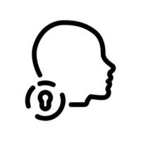 Profile Head Icon Paired with a Keyhole Access Symbol vector