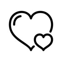 Graphic Icon Showing Two Overlapping Heart Symbols vector