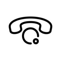 Abstract Outline Icon of Vintage Telephone Handset and Rotary Dial Element vector
