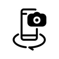 Smartphone Camera Rotation Icon for Panorama or 360 View Feature vector