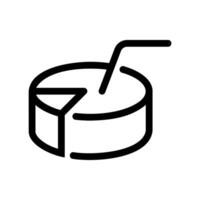 Pie chart icon showing selected data segment with callout line vector