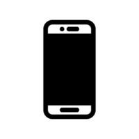 Modern Smartphone Device Icon with Blank Screen Displayed vector