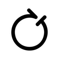 Circular Arrow Icon Representing Refresh, Reload, or Synchronization Action vector