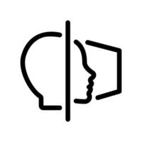 Profile Head Scan for Biometric Identification and Security vector