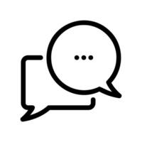 Speech Bubble Conversation Icon with Three Dots Indicating Chat or Dialogue vector