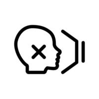 Profile Head with Cross Mark and Scanning Error Symbol vector