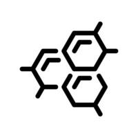 Outline Icon Representing a Complex Chemical Molecule Structure Formula vector