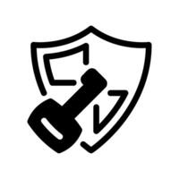 Security Concept Icon Combining a Protective Shield and an Access Key vector