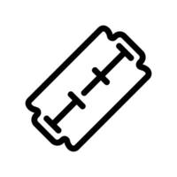Simple Line Icon of a Double Edged Razor Blade for Shaving Isolated Graphic vector