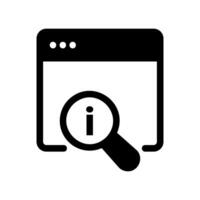 Finding Information Online Symbol with Browser and Info Icon vector