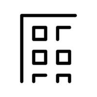 Abstract Line Icon Representation of a Multi Story Building Facade Design vector