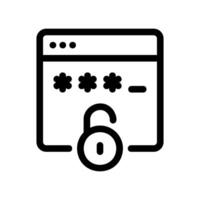 Website Login Interface Showing Password Field and Unlocked Padlock Icon vector